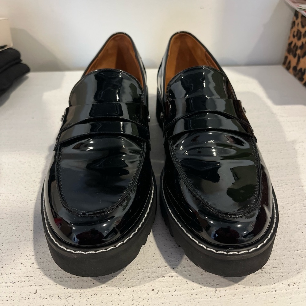 NWT Franco Sarto Black loafers size 9